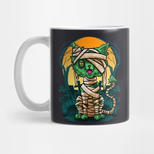 Cat Mummy Halloween Mug